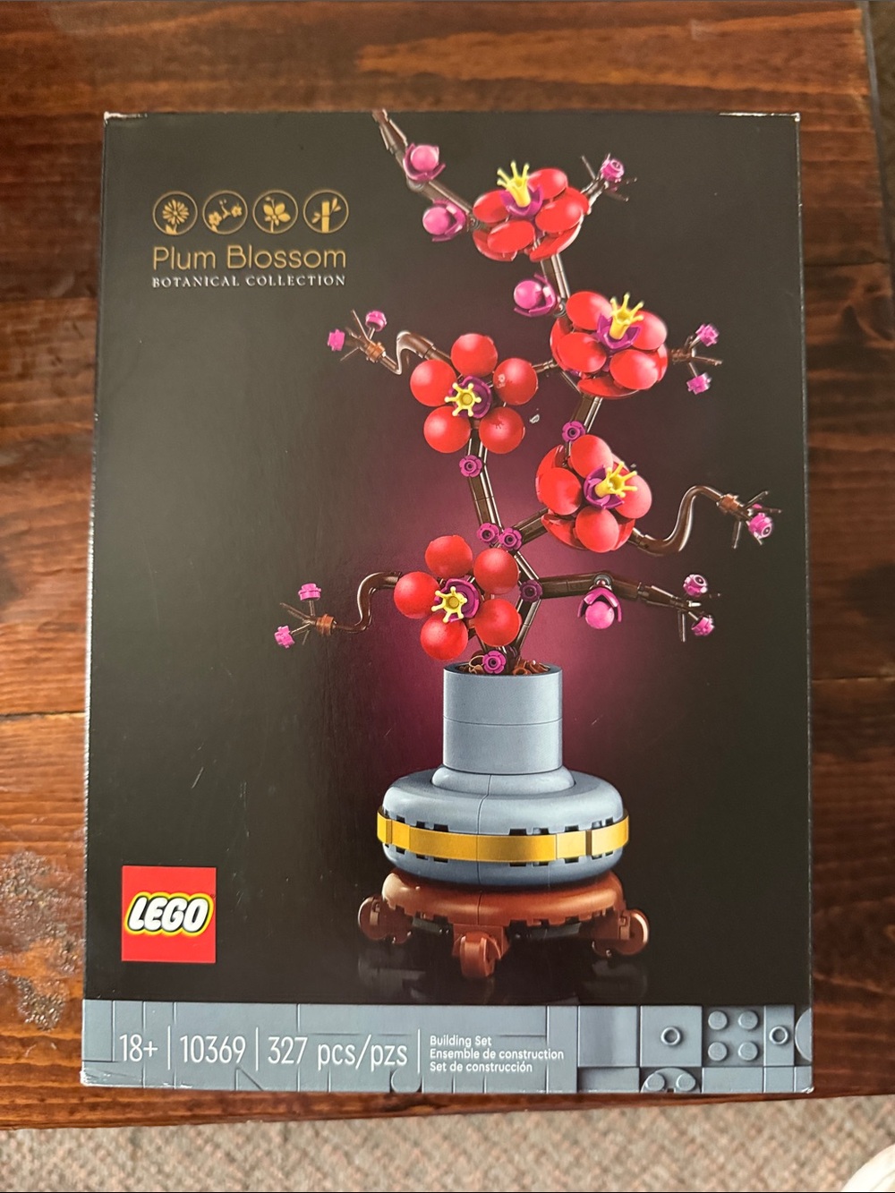 Lego Plum Blossom Botanical Display - Red and Pink Accents